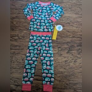 NWT Bamboo Girly‎ Camper Long Sleeve 2 Piece Pajama Set